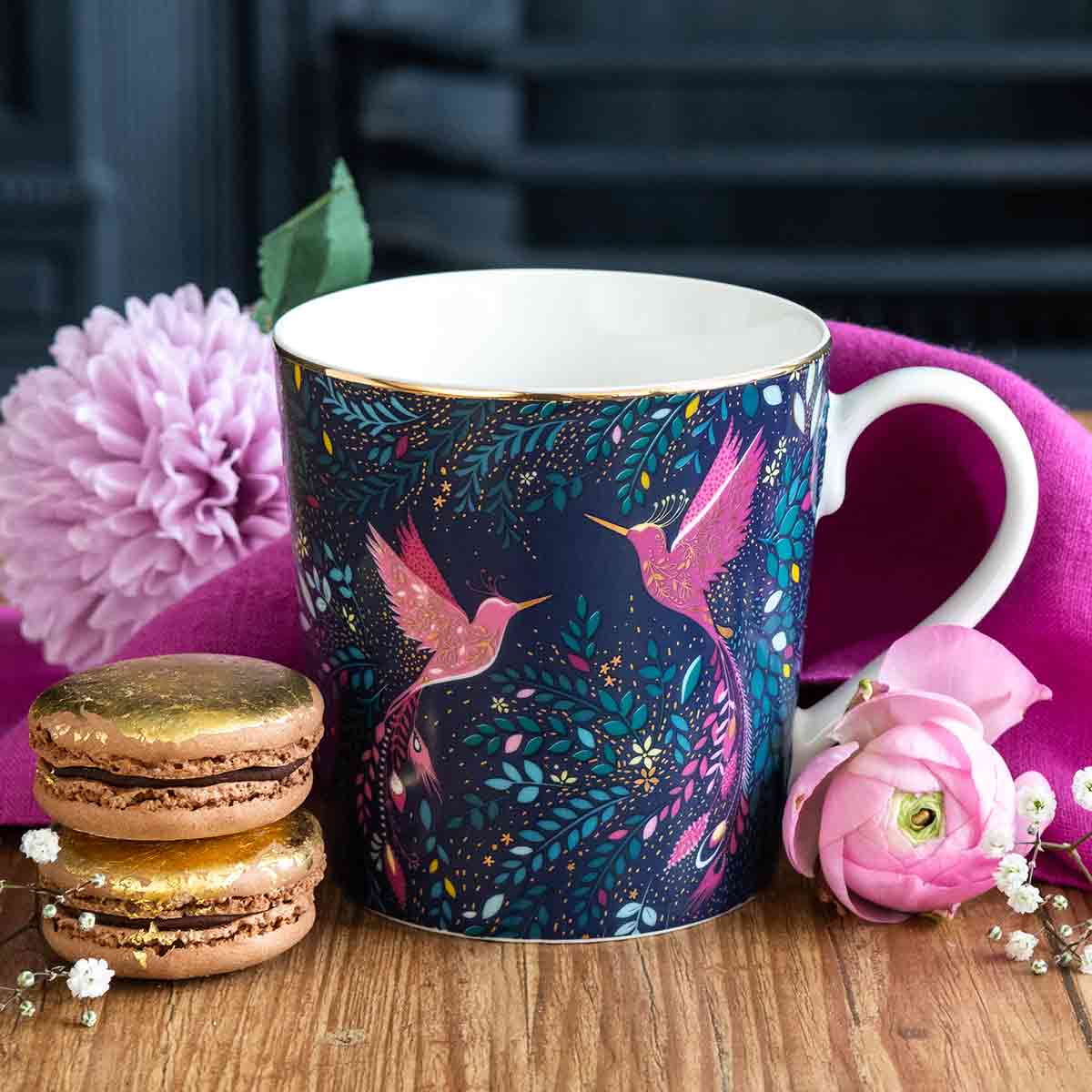 Sara Miller India Mug, Hummingbird Paradise image number null